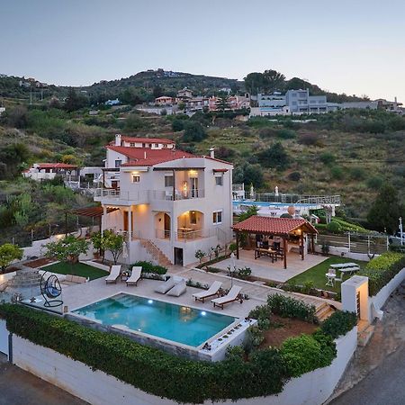 Spacious Villa With Private Eco-Pool And Panoramic Sea View Agia Pelagia  Bagian luar foto