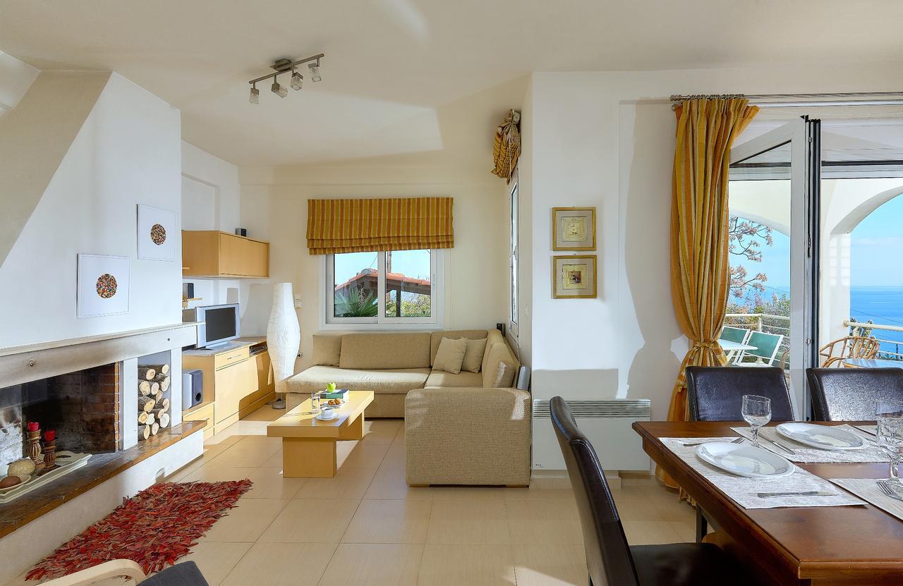 Spacious Villa With Private Eco-Pool And Panoramic Sea View Agia Pelagia  Bagian luar foto